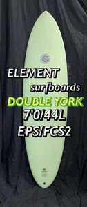 【新品未使用品】ELEMENT surfboards DOUBLE YORK 7.0 ツインピン サーフボード　サーフィン　オーストラリア バイロンベイ
