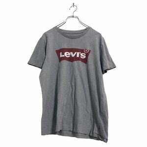 Levi's 半袖 ロゴ Tシャツ M グレー リーバイス ビッグロゴ 夏 古着卸 アメリカ仕入 a506-6918