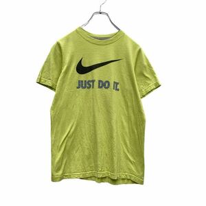 NIKE 半袖 プリント Tシャツ ユースサイズ L 140～150 ライムグリーン ナイキ スポーツ ロゴ 古着卸 アメリカ仕入 a506-7215