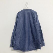 TOMMY HILFIGER 長袖 ストライプ シャツ L ブルー ホワイト トミーヒルフィガー コットン 古着卸 アメリカ仕入 a507-5590_画像5