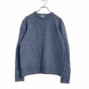 gap knitted sweater XS sombreness blue Gap cable braided u- Lumix old clothes . America buying up a507-5519