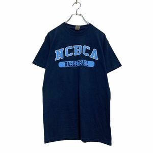 GILDAN 半袖 プリント Tシャツ M ネイビー ブルー NCBCA バスケットボール スポーツ ギルダン 古着卸 アメリカ仕入 a507-5615