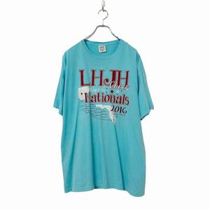 COMFORTCOLORS 半袖 プリント Tシャツ XL ブルー コンフォートカラーズ フロリダ ヴィンテージ ストリート 古着卸 アメリカ仕入 a507-6072