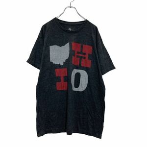 WHERE i'm FROM 半袖 プリント Tシャツ XL グレー レッド ホワイト オハイオ州 古着卸 アメリカ仕入 a507-6571