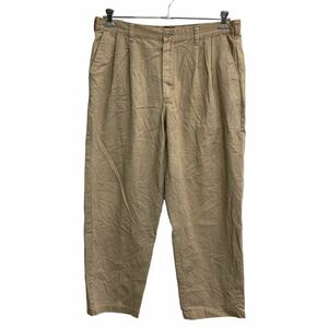 BASIC EDITIONS チノパンツ W36 ツータック ビッグサイズ ベージュ 古着卸 アメリカ仕入 2306-1370