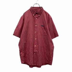 CHAPS 半袖 シャツ XL レッド チャップス ボタンダウン ビッグサイズ 古着卸 アメリカ仕入 a506-6977