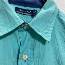 NAUTICA 半袖 シャツ L ブルー ノーティカ ロゴ ストリート 古着卸 アメリカ仕入 a506-7223_画像5