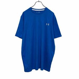UNDER ARMOUR 半袖 ロゴ Tシャツ XL ブルー グレー アンダーアーマー スポーツ ドライ 古着卸 アメリカ仕入 a506-7206