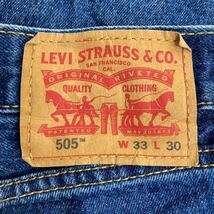 Levi's 505 デニムパンツ W33 リーバイス レギュラーフィット インディゴ 古着卸 アメリカ仕入 2307-704_画像7