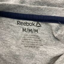 Reebok 半袖 ロゴ Tシャツ M グレー 3D プリント 立体ロゴ リーボック スポーツ 古着卸 アメリカ仕入 a507-5942_画像8