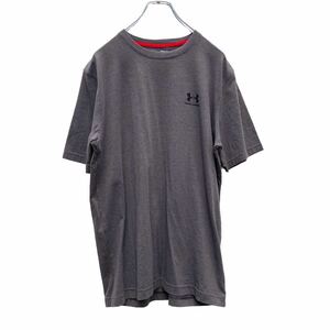 UNDER ARMOUR ワンポイントTシャツ Mサイズ アンダーアーマー スポーツ グレー 古着卸 アメリカ仕入 a507-6286