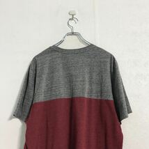 Hurley 半袖 無地 Tシャツ L ライトグレー レッド ダークグレー ハーレー 切り替え 古着卸 アメリカ仕入 a507-6353_画像5