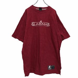 STARTER 半袖 ロゴ Tシャツ L ボルドー ホワイト スターター 古着卸 アメリカ仕入 a507-6500