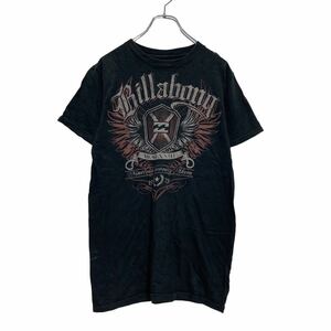 BILLABONG 半袖 プリント Tシャツ S ブラック ビラボン サーフィン 波乗り サーファー 古着卸 アメリカ仕入 a507-6575