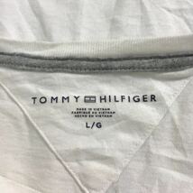 TOMMY HILFIGER 半袖 ロゴ Tシャツ L ホワイト トミーヒルフィガー ワンポイントロゴ 古着卸 アメリカ仕入 a507-6612_画像9