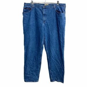 L.L.Bean Denim pants W46 L e ruby n relax Fit big size blue Mexico made old clothes . America buying up 2307-1141