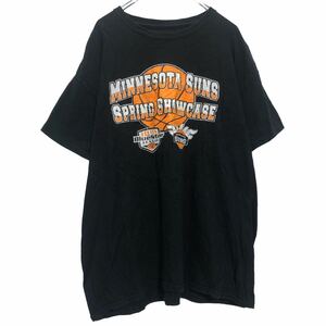 MINNESOTA SUNS 半袖 プリント Tシャツ L～ ブラック オレンジ ホワイト バスケ スポーツ 古着卸 アメリカ仕入 a507-6659