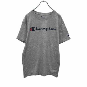 Champion 半袖 プリント Tシャツ M グレー チャンピオン ロゴ スポーツ ストリート 古着卸 アメリカ仕入 a507-6763