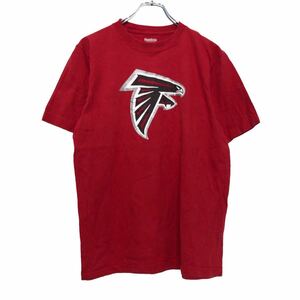 Reebok 半袖 プリントTシャツ M レッド リーボック NFL アメフト スポーツ アトランタファルコンズ 古着卸 アメリカ仕入 a507-6676