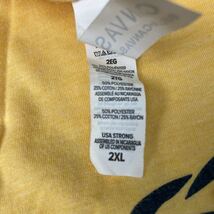 CANVAS 半袖 プリントTシャツ 2XLサイズ ビッグサイズ レーヨンMIX 黄色 イエロー 古着卸 アメリカ仕入 a507-6783_画像9
