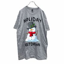 GILDAN 半袖 プリントTシャツ Lサイズ ギルダン 灰色 グレー 古着卸 アメリカ仕入 a507-6776_画像1