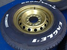 【送料込み】★ トヨタ 200系 ハイエース 純正 ★ 6J/+35　PCD 139.7 ★ 195/80R15 ★ ホワイトレター ★ ゴールド 塗装 ★_画像8