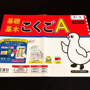 0958 基礎基本こくごA ２年 正進社 非売品 小学 ドリル 問題集 テスト用紙 教材 テキスト 解答 家庭学習 国語 漢字 過去問 ワーク 文章