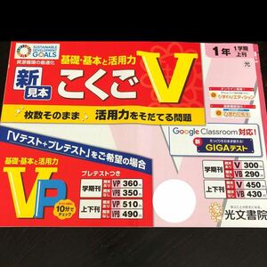 1030 こくごV １年 光文書院 国語 非売品 小学 ドリル 問題集 テスト用紙 教材 テキスト 解答 家庭学習 計算 漢字 過去問 ワーク 文章