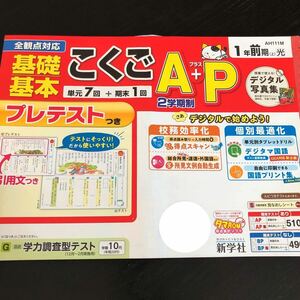 1051 基礎基本こくごA＋P １年 新学社 非売品 小学 ドリル 問題集 テスト用紙 教材 テキスト 解答 家庭学習 漢字 過去問 ワーク 文章 国語