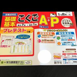 1153 基礎基本こくごA＋P １年 新学社 非売品 小学 ドリル 問題集 テスト用紙 教材 テキスト 解答 家庭学習 計算 漢字 過去問 ワーク 文章