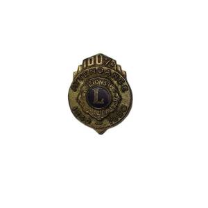 Lions Club ライオンズクラブ アンティーク スクリューネジ ピンバッジ 1949-1950 徽章 レア ピンバッチ