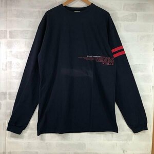 ELWOOD エルウッド USA製 90’s 00's オールド ヴィンテージ 長袖 プリント Tシャツ SIZE:XL ネイビー MU632023070208