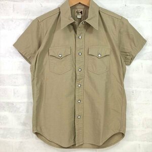 JOE McCOY WESTERN RANCHMAN ジョーマッコイ チノクロス 半袖 カウボーイシャツ LOT. 203 SIZE: 14 ベージュ MH632023071104