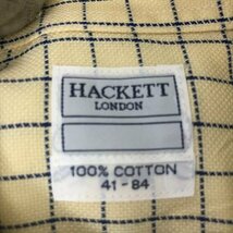 HACKETT London ハケットロンドン 日本製 コットン チェック 長袖 シャツ SIZE：41 クリーム/ブルー MH632023071605_画像7