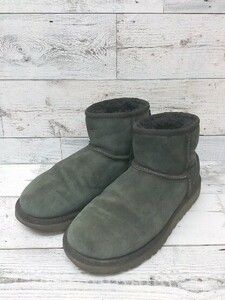 ■ UGG アグ ムートンブーツ CLASSIC MINI クラシック ミニ ショート ボア スエード 色むらあり 23㎝ ブラック レディース 1304000000442