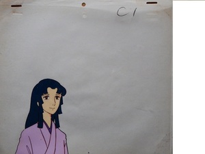 なつかしの少女アニメ　大和和紀さん原作「はいからさんが通る」◇主人公を生温かく見守る・藤枝蘭丸のセル画です　