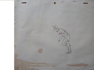 水島新司さん原作　なつかしのスポーツアニメ「野球狂の詩」◇⑤岩田鉄五郎の手描き動画４枚セットです