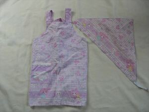  Sanrio *.... Ribon. apron . triangle width * go in . preparation, for children, light purple 