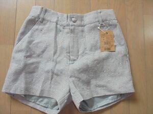 新品★JEANASIS ジーナシス★ラメツイード マイクロショートパンツ、定価5400円★フリーサイズ