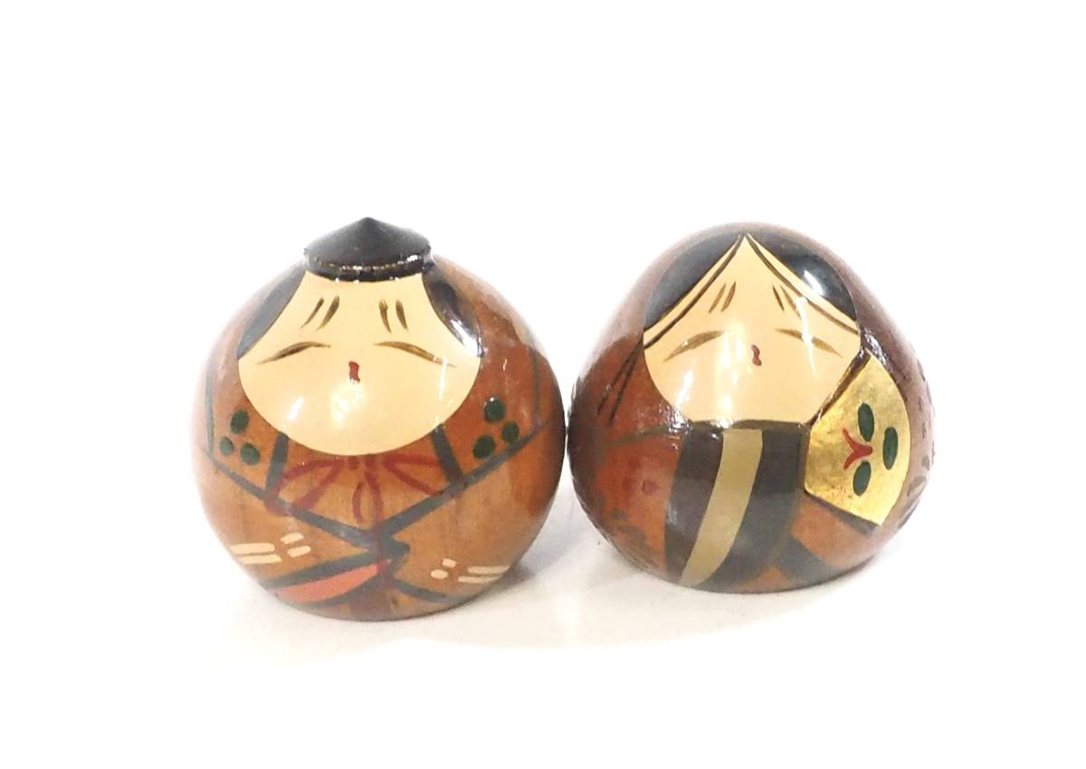 Heisei Vintage Yamaguchi Prefecture التقليدية دمية Ouchi الجميلة Ouchi Aya Lacquer Hina Doll 2010s القطر 3 سم الارتفاع 3 سم نمط عشب الخريف مرسومة بالورنيش الملون المر YTK507, العتيقة, مجموعة, حرفة, النجارة, الحرف الخيزران