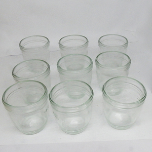 KR784morozof pudding glass container only 9 piece 