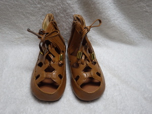  есть перевод новый товар *MISATO MIKI* мужчина девочка сандалии ботинки 15cm Brown @KF1122