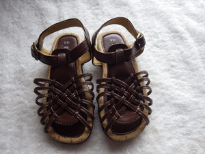  новый товар *MISATO MIKI* мужчина девочка сандалии 15cm Brown @KF1206