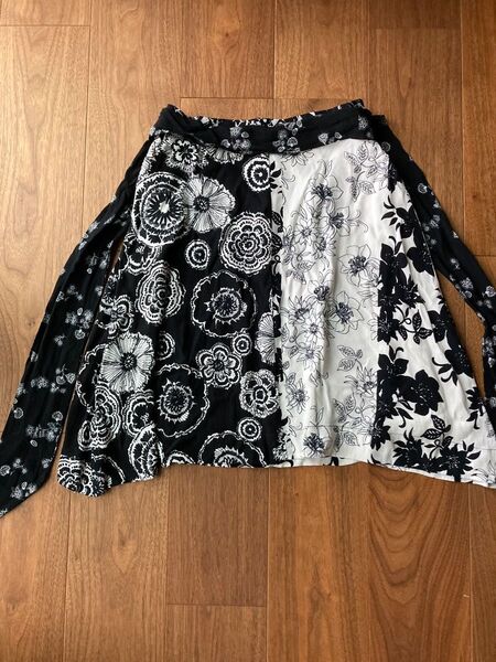 【desigual】美品 花柄スカート 38号 ウエストリボンスカート