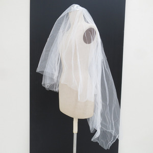  wedding veil Short veil lame white Mai pcs party costume chu-ru cosplay 