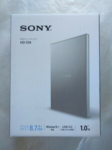 ☆SONY ソニー USB3.0対応 メタルボディ 2.5インチ ポータブル外付けハードディスク HD-S1A/S 1TB シルバー