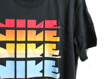 NIKE ドライフィット ビッグロゴ Tシャツ レインボー 黒 L ナイキ スポーツウェア ブラック グラデーション CV1999-010_画像5