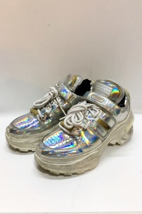 代官山)Maison Margiela メゾンマルジェラ ロートップ レトロ フィット スニーカー メタリックシューズ サイズ38 ダメージ加工