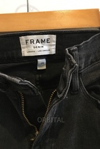 二子玉)FRAME DENIM フレームデニム スキニージーンズクロップド カットオフ パンツ ストレッチ ブラックジーンズ レディース W25_画像6