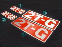 ★2T-G 2TG 2T-GR エンジン 純正標準サイズラベルステッカー☆3/TE27516171TA22TA17 Ｌサイズもあり_画像1